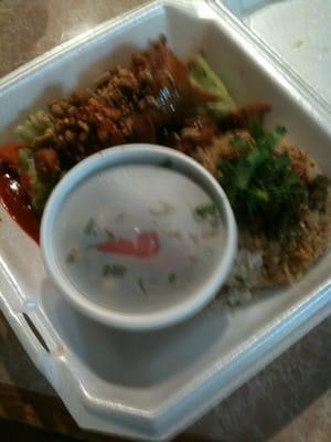 Chicken teriyaki with green beans, yummy