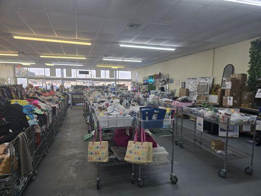 Bins from rear of store