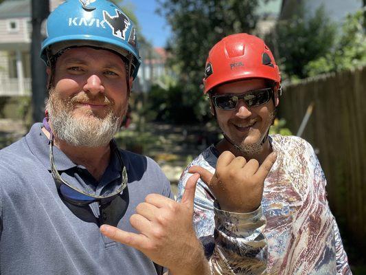 A brief moment with one of our workers on a job site
