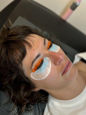 lash lift & deep brown tint !