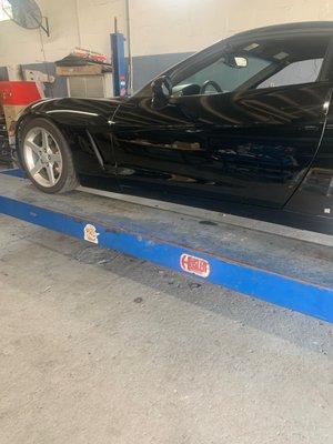 On the lift to be diagnosed.