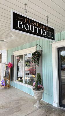 The beautiful entrance to the boutique