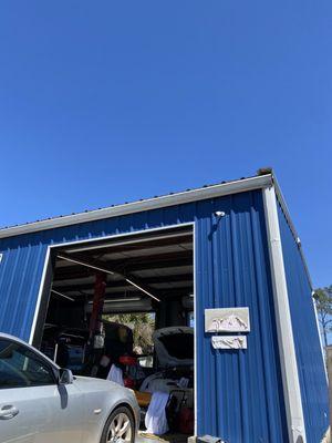 Rear of the business