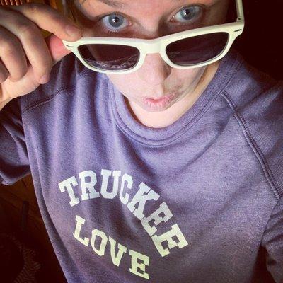 Truckee Love purple sweater