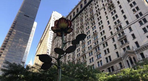 Rose III by German artist Isa Genzken in Zuccotti Park