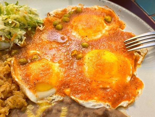 Huevos rancheros with 3 eggs