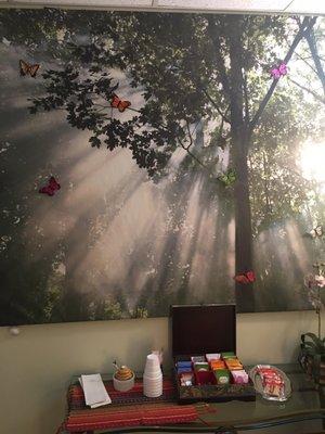 The lobby is so peaceful and smells lovely