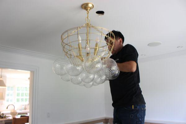 Installation of decorative Light Fixtures