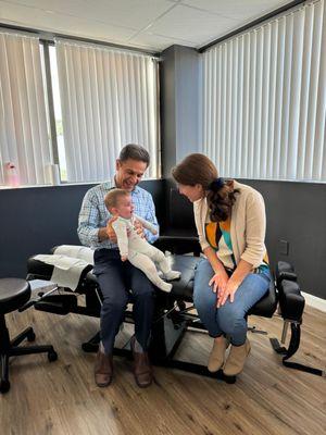 Welcoming one of our youngest patients!