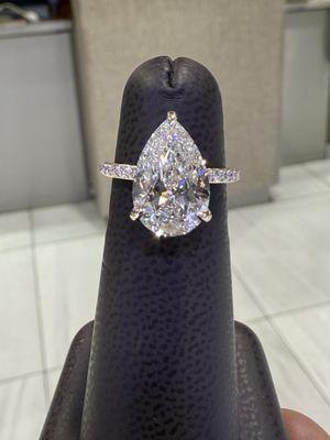 4.5 Cts Pear Engagement Ring