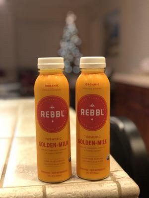 Golden Milk by Rebbl- Turmeric doesn't overwhelm the taste and it's nicely mixed with ginger and honey!