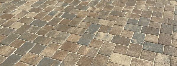 Beautifully restored and sealed pavers.