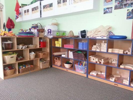 Preschool classrooms offer plenty of materials for engaged learning and exploration.
