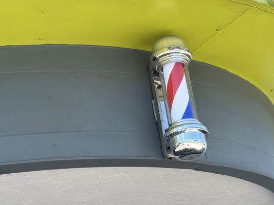 A barber pole.