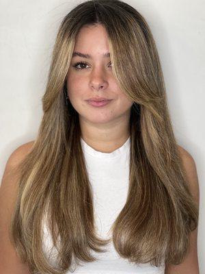 Blow dry and reconstruction hair