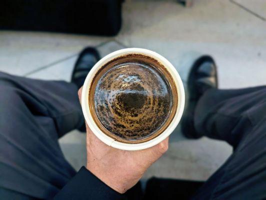 Kopi Tubruk. Traditional Indonesian brewed coffee