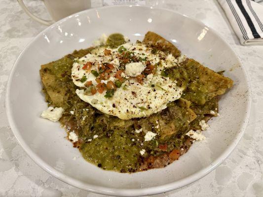 Chilaquiles are on the breakfast/brunch menu now!
