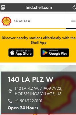 information about this Shell gas station and C store