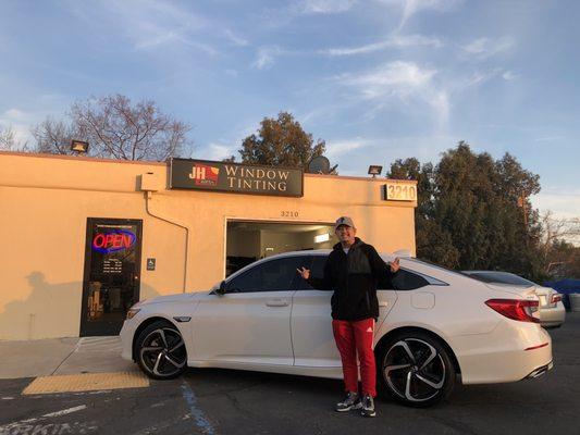 Thank you Jacky! 15% for the front 2 windows. Ceramic film on my 2019 Honda Accord Sport.