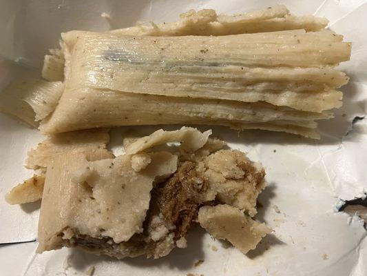 Pork Tamale & Jalapeno and Cheese Tamale