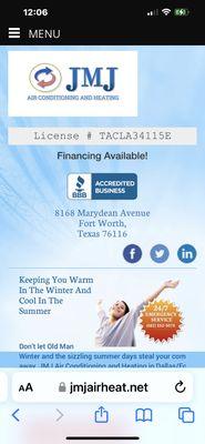 JMJ Air Conditioning & Heating