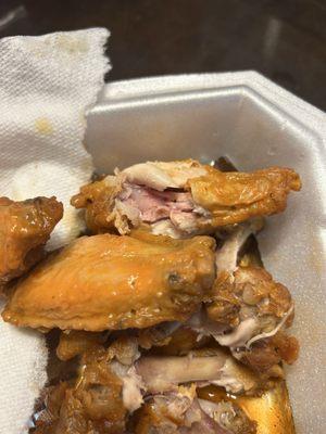Under cooked chicken