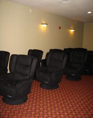 Theater Room with in-seat volume controls