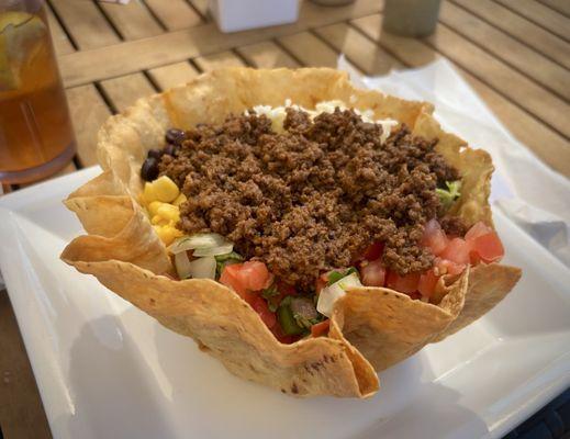 Taco salad with beef at Empa Taco