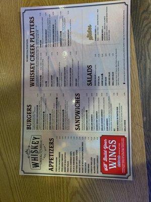New menu