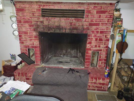 Old Fireplace Before Insert!