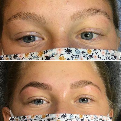 Eyebrow Wax Before & After