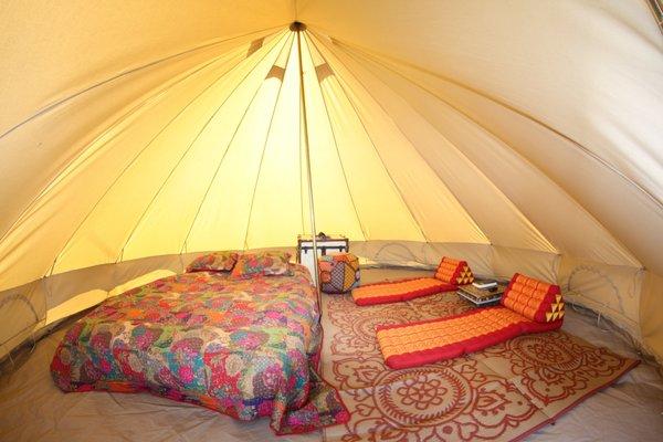 Inside your tent.