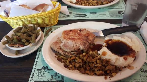 2 pork chop special $7.99