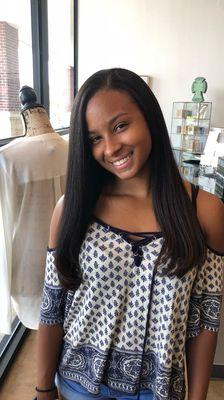 Silk pressed Natural hair