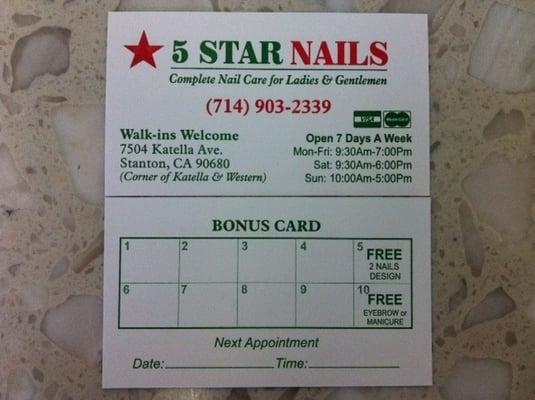 Business & Bonus Card
