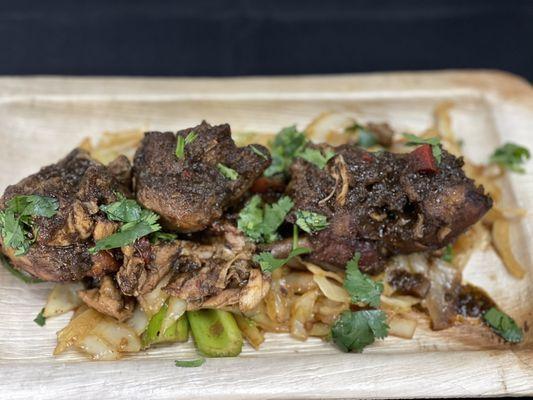 Jerk Chicken with Cabbage