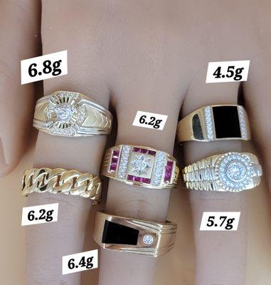 Goldman rings with diamonds