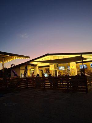 View from parking lot