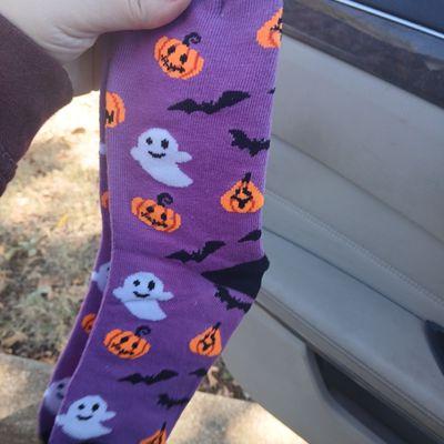 Great for Halloween socks at a great price!!