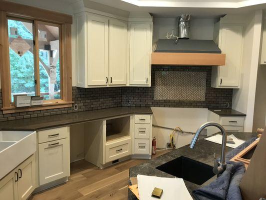 Beautiful backsplash in a kitchen remodel