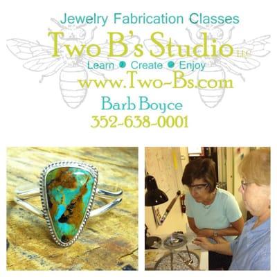 Two B's Studio. Silver fabrication classes in beautiful downtown Mount Dora Florida.
