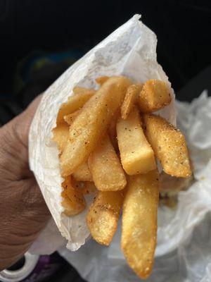 Fries cooked just right