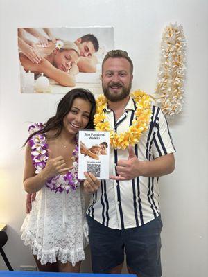 2025/Sep nice Couple come to New location Spa Passion Massage Thank you very much! I hope see you again