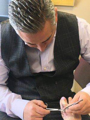 Dr. Mancuso's precise steady hand