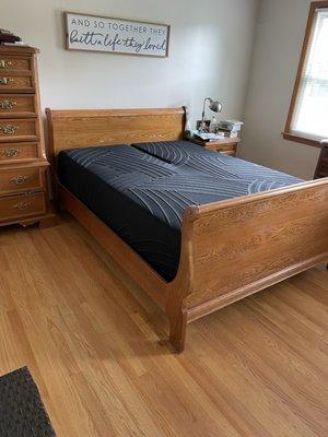 Split Queen with adjustable base.