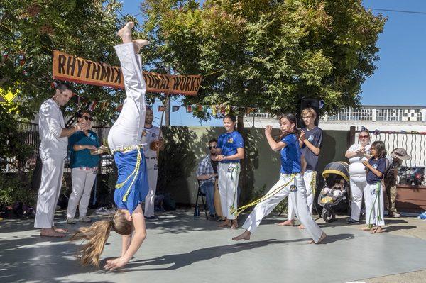 Some of the advanced students showing off their skills at the 2018 Rhythmix 'Round the festival