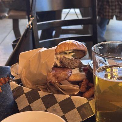 Bacon Cheese Burger with Fries