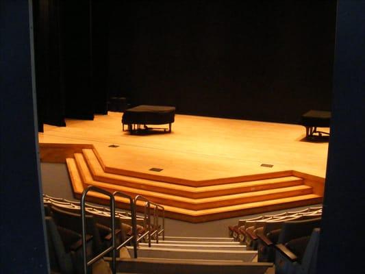 View of the Winifred Smith Hall stage from the back of the house