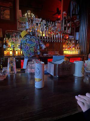 Order at the bar! Multiple white claw flavors available, including mango and black cherry.