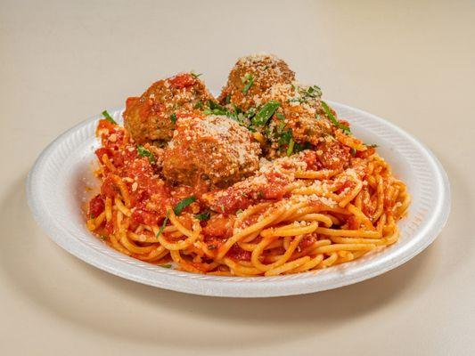 Spaghetti with meatballs